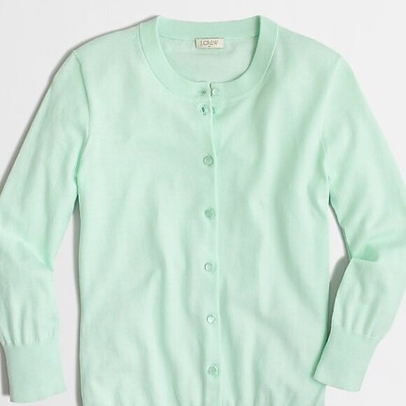 J. Crew Clare Cardigan Sweater 3/4 Sleeves - Sea Spray: Small - Picture 1 of 8